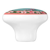 Bouton De Porte En Céramique Flamant rose d'équilibre (Côté)