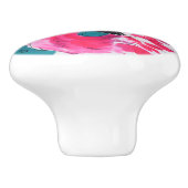 Bouton De Porte En Céramique Flamant rose fabuleux (Côté)