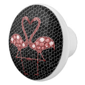 Bouton De Porte En Céramique Flamant rose rose (Droite)