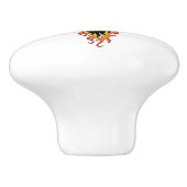 Bouton De Porte En Céramique Flammes tribales Phoenix Firebird (Côté)