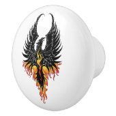 Bouton De Porte En Céramique Flammes tribales Phoenix Firebird (Droite)