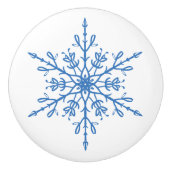 Bouton De Porte En Céramique Flèche de neige bleue (Devant)