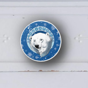 Bouton De Porte En Céramique Flèches de neige Ours Polaire Art Nouveau