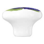 Bouton De Porte En Céramique Fleur Blue Hydrangea (Côté)