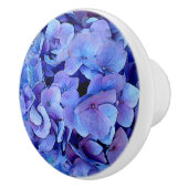 Bouton De Porte En Céramique Fleur Blue Hydrangea (Droite)