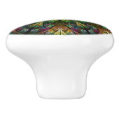 Bouton De Porte En Céramique Fleur courbée (Côté)