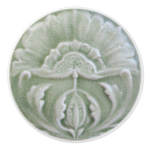 Bouton De Porte En Céramique Fleur de finition de cracket Art nouveau