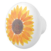 Bouton De Porte En Céramique Fleur de soleil à eau moderne (Droite)
