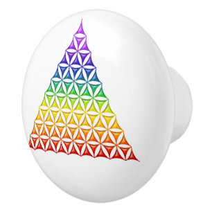 Bouton De Porte En Céramique Fleur de vie / Blume des Lebens - chakra pyramidal