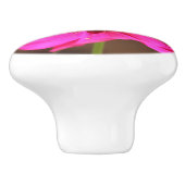 Bouton De Porte En Céramique Fleur Magenta (Côté)