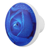 Bouton De Porte En Céramique Fleur rose bleu élégant (Droite)