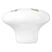 Bouton De Porte En Céramique Fleur rose Knob (Côté)