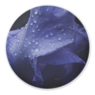Bouton De Porte En Céramique Fleur Rose violet