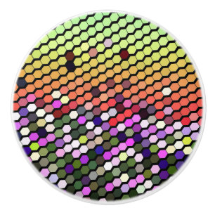 BOUTON DE PORTE EN CÉRAMIQUE FLEUR SAUVAGE