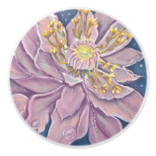 Bouton De Porte En Céramique Fleur surnaturelle