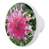 BOUTON DE PORTE EN CÉRAMIQUE FLEURS (Droite)