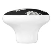 Bouton De Porte En Céramique fleurs (Côté)