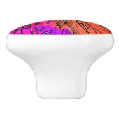 BOUTON DE PORTE EN CÉRAMIQUE FLEURS (Côté)