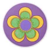 Bouton De Porte En Céramique Fleurs À petits pois (Devant)