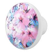 Bouton De Porte En Céramique Fleurs de cerisier (Droite)