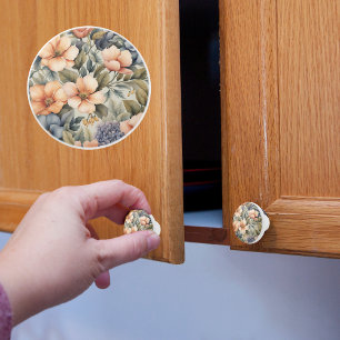 Bouton De Porte En Céramique Fleurs de printemps