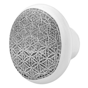 Bouton De Porte En Céramique FLEURS DE VIE - Médaille d'argent