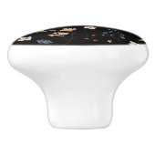 Bouton De Porte En Céramique Fleurs d'eau simples 1 (Côté)