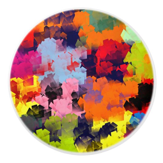 BOUTON DE PORTE EN CÉRAMIQUE FLEURS D'ÉTÉ (Devant)