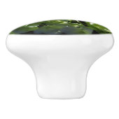 Bouton De Porte En Céramique Fleurs d'hydrangées vertes (Côté)