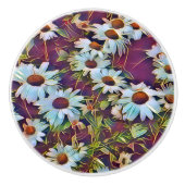 BOUTON DE PORTE EN CÉRAMIQUE FLEURS DU JOUR (Devant)