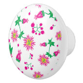 Bouton De Porte En Céramique Fleurs et baies (Droite)