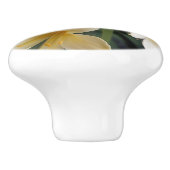 BOUTON DE PORTE EN CÉRAMIQUE FLEURS JAUNES (Côté)