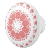 Bouton De Porte En Céramique Fleurs roses (Droite)