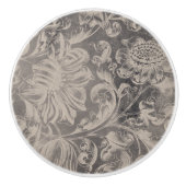 Bouton De Porte En Céramique Floral âgé (Devant)