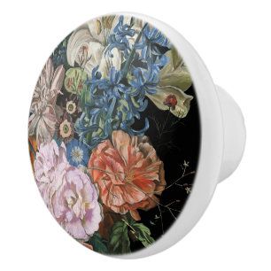 Bouton De Porte En Céramique Floral baroque - Bouquet