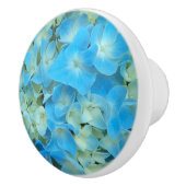 Bouton De Porte En Céramique Floral bleu français Hydrangea (Droite)