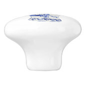 Bouton De Porte En Céramique Floral Chinoiserie Bleu Blanc Dragonfly Ginger Jar (Côté)