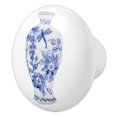 Bouton De Porte En Céramique Floral Chinoiserie Bleu Blanc Dragonfly Ginger Jar (Droite)
