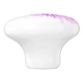 Bouton De Porte En Céramique Floral pourpre (Côté)