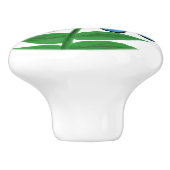 Bouton De Porte En Céramique Flore bleu Jaune Daisy (Côté)