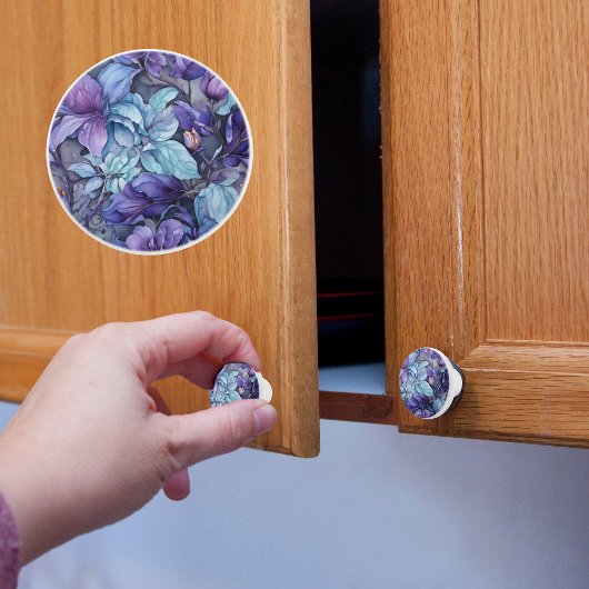 Bouton De Porte En Céramique Flowers périvelleux