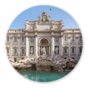Bouton De Porte En Céramique Fontaine de Trevi tôt le matin - Rome, Italie