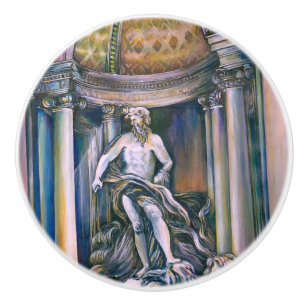 Bouton De Porte En Céramique Fontana Di Trevi, Roma