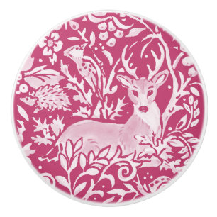 Bouton De Porte En Céramique Forêt de Hérisson de Magenta Deer