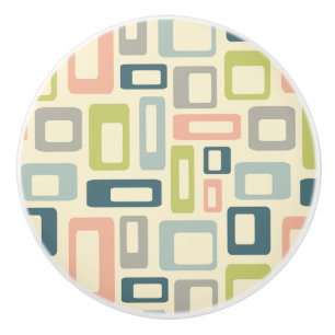 Bouton De Porte En Céramique Formes colorées de style mi-siècle