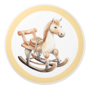 Bouton De Porte En Céramique Foule en céramique Cheval - Décor Infirmière Unise