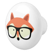 Bouton De Porte En Céramique Fox rouge de hippie mignon (Droite)