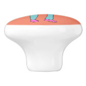 Bouton De Porte En Céramique foxgirl (Côté)