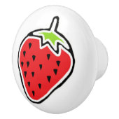 Bouton De Porte En Céramique Fraise (Droite)
