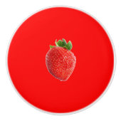 Bouton De Porte En Céramique Fraise d'été (Devant)
